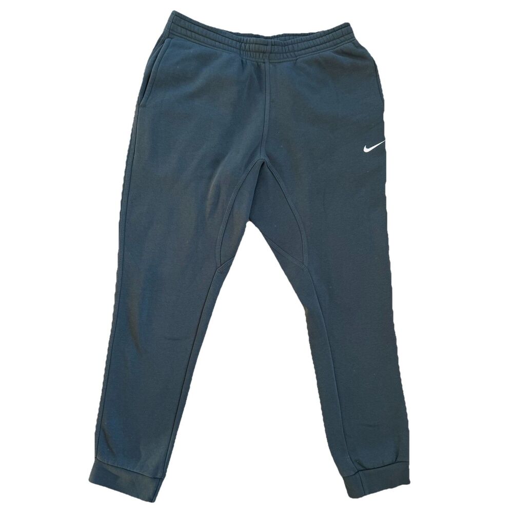 Nike Club Fleece Mens L Sweatpants Slate Blue Swoosh Athletic Mid-Weight Joggers